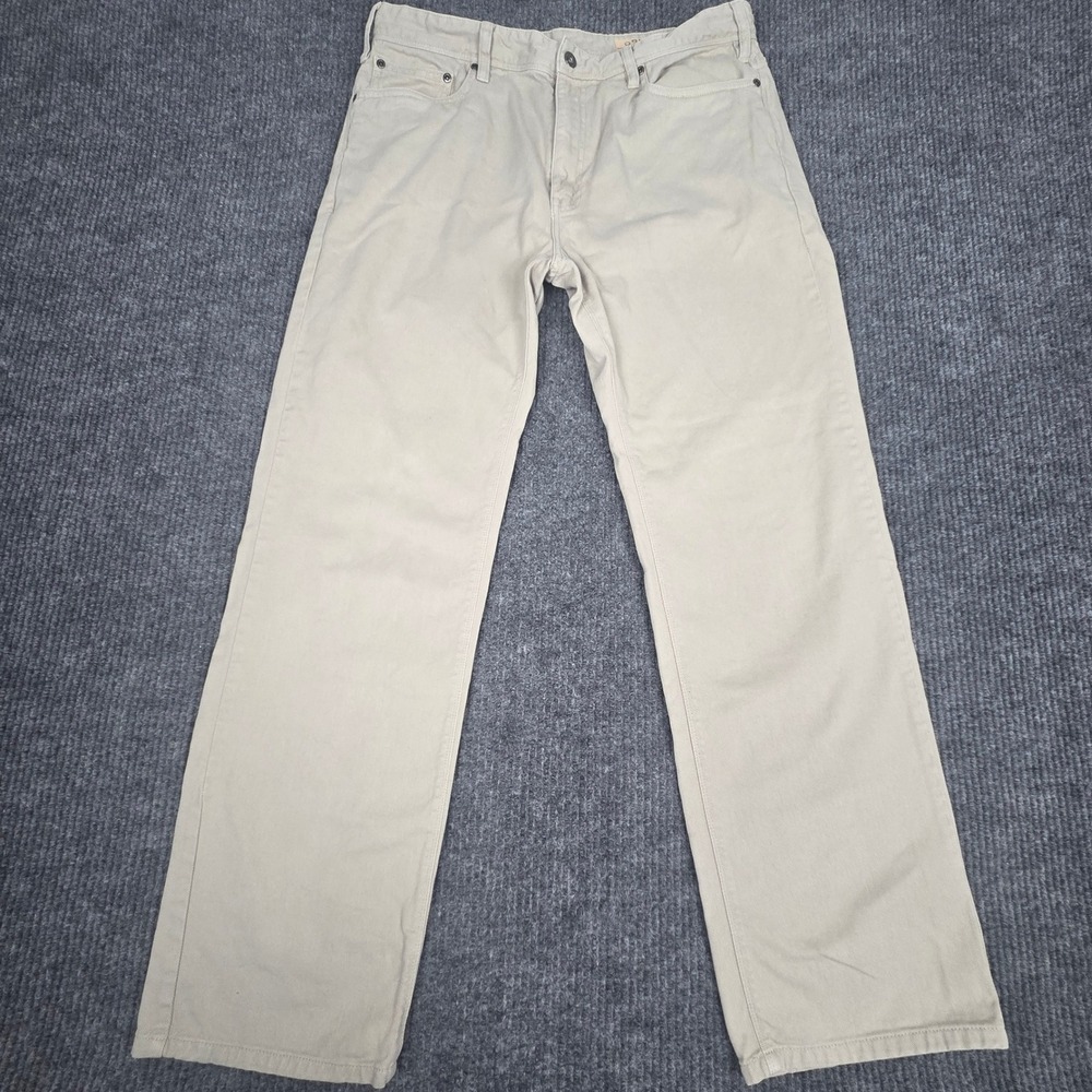 Orvis Five Pocket Men's Tan Khaki Cotton Casual‎ Pants 36x32